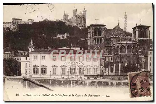 Ansichtskarte AK Lyon La Cathedrale Saint Jean et le Coteau de Fourviere