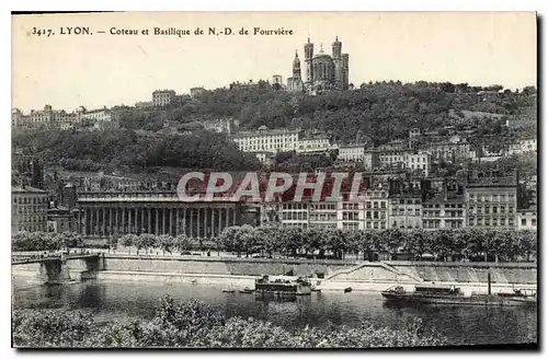 Ansichtskarte AK Lyon Coteau et Basilique de ND de Fourviere