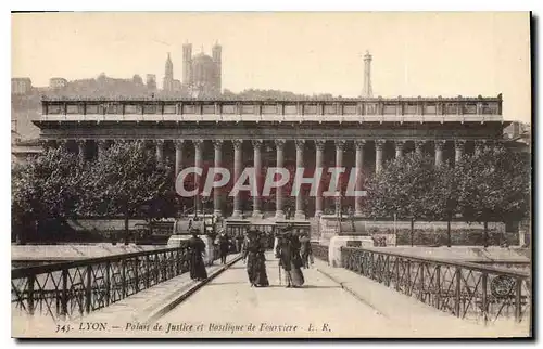 Ansichtskarte AK Lyon Palais de Justice et Basilique de Fourviere