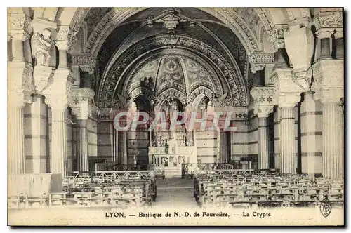 Cartes postales Lyon Basilique de ND de Fourviere La Crypte