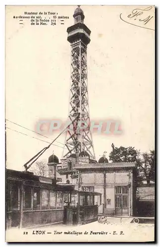 Cartes postales Lyon Tour metallique de Fourviere