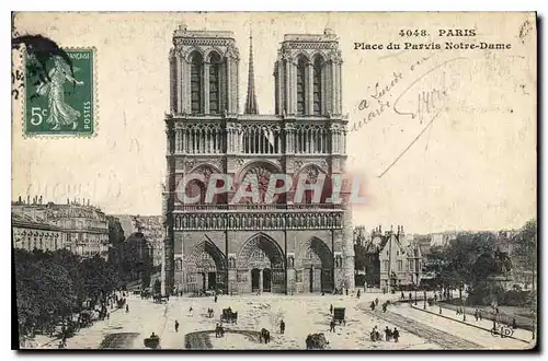 Ansichtskarte AK Paris Place du Parvis Notre Dame