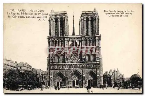 Ansichtskarte AK Paris La Facade Edifiee dans le 1er quart du XII siecle achevee vers 1240