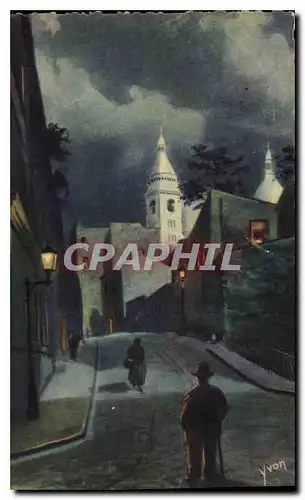 Ansichtskarte AK Paris La rue Saint Rustique et le Sacre Coeur