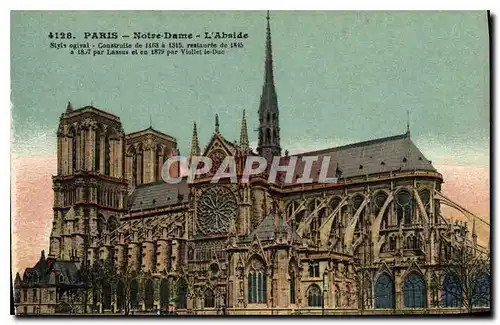 Ansichtskarte AK Paris Notre Dame L'Abside