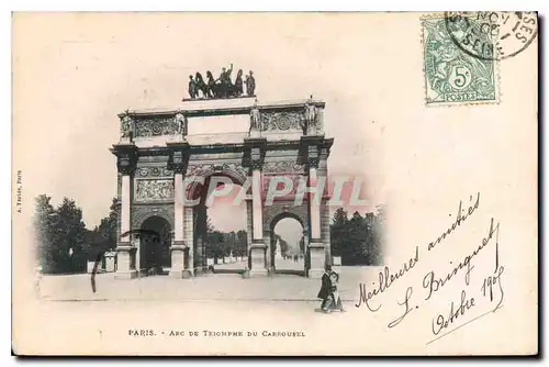 Cartes postales Paris Arc de Triomphe du Carrousel