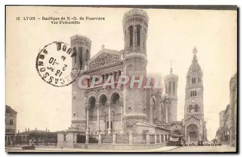 Ansichtskarte AK Lyon Basilique de ND de Fourviere Vue d'ensemble