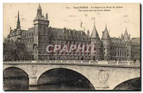 Ansichtskarte AK Tout Paris La Seine et la Palais de Justice