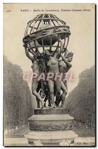 Cartes postales Paris Jardin du Luxembourg Fontaine Carpeaux