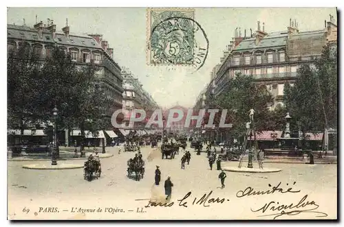 Cartes postales Paris L'Avenue de l'Opera