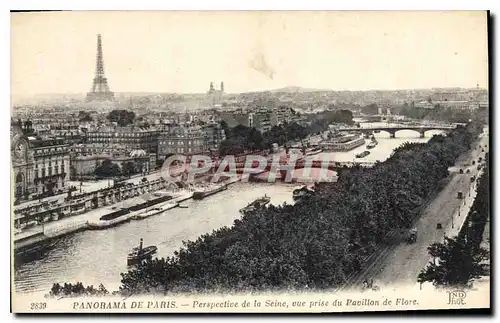 Ansichtskarte AK Panorama de Paris Perspective de la Seine vue prise du Pavillon de Flore Tour Eiffel