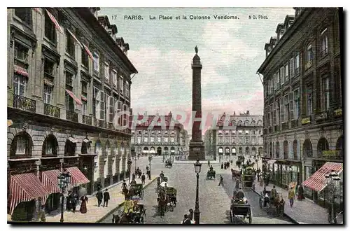 Cartes postales Paris La Place et la Colonne Vendome