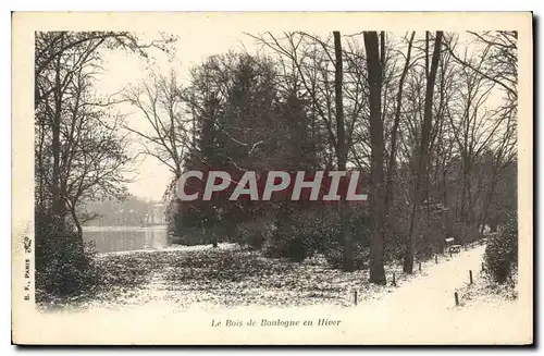 Cartes postales Paris Le Bois de Boulogne en Hiver