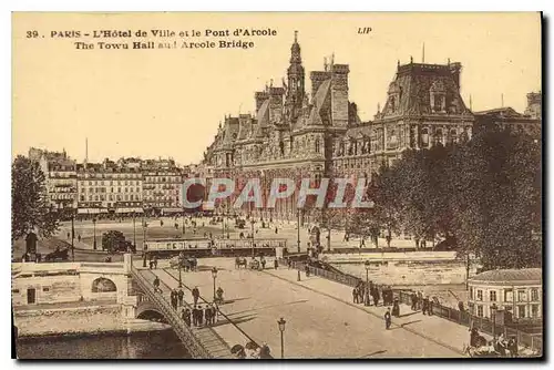 Ansichtskarte AK Paris L'Hotel de Ville et le Pont d'Arcole