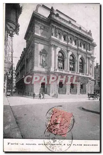 Cartes postales Paris Le Nouvel Opera Comique & La Place Boieldieu