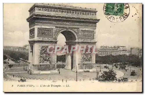 Cartes postales Paris VIII L'Arc de Triomphe