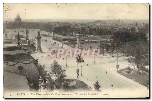 Ansichtskarte AK Paris Vue Panoramique du Pont Alexandre III vers les Invalides