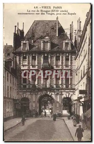 Cartes postales Vieux Paris La rue de Birague XVII siecle anciennement rue des Vosges puis rue Royale