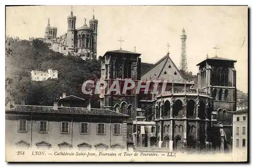 Ansichtskarte AK Lyon Cathedrale Saint Jean Fourviere et Tour de Fourviere