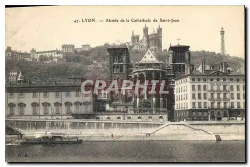 Cartes postales Lyon Abside de la Cathedrale de Saint Jean