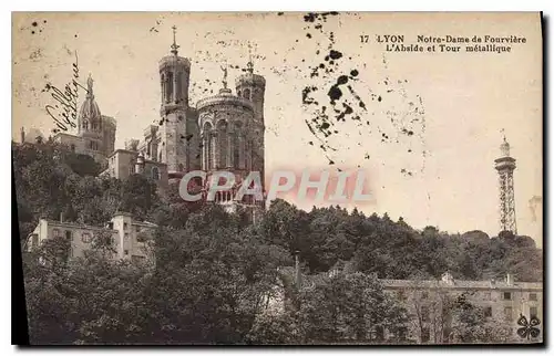 Ansichtskarte AK Lyon Notre Dame de Fourviere L'Abside et Tour metallique