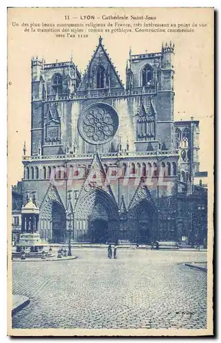 Ansichtskarte AK Lyon Cathedrale Saint Jean Un des plus beaux monuments religeux de France