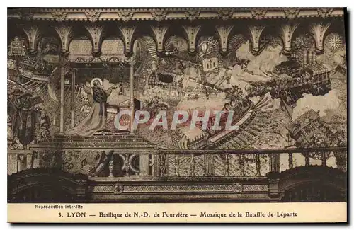 Ansichtskarte AK Lyon Basilique de ND de Fourviere Mosaique de la Bataille de Lepante