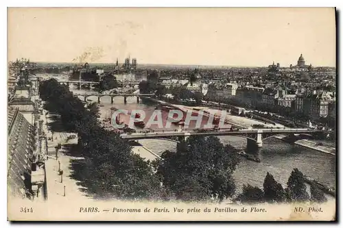 Cartes postales Paris Panorama de Paris Vue prise du Pavillon de Flore