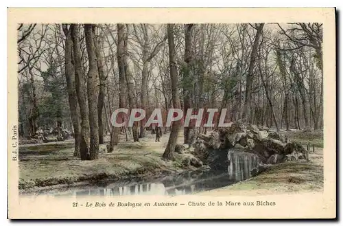 Ansichtskarte AK Le Bois de Boulogne en Automne Chute de la Mare aux Biches