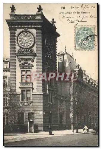 Cartes postales Paris Ministere de la Guerre