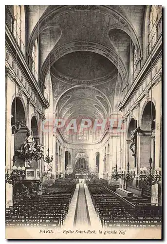 Cartes postales Paris Eglise Saint Roch la grande Nef
