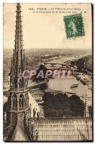 Ansichtskarte AK Paris La Fleche de Notre Dame et le Panorama de la Seine cote Est