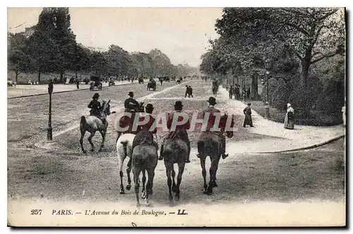 Ansichtskarte AK Paris L'Avenue du Bois de Boulogne Chevaux