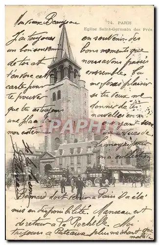 Cartes postales Paris Eglise Saint Germain des Pres