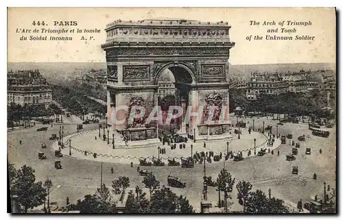 Cartes postales Paris L'Arc de Triomphe et la tombe du Soldat inconnu