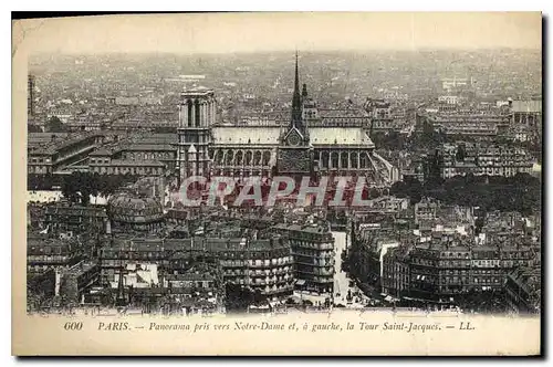 Ansichtskarte AK Paris Panorama pris vers Notre Dame et a gauche La Tour Saint Jacques