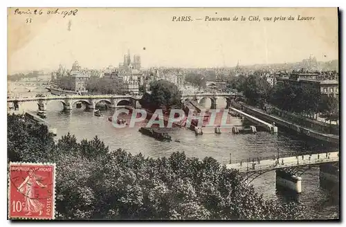 Ansichtskarte AK Paris Panorama de la Cite vue prise du Louvre