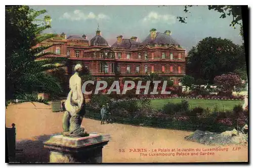 Ansichtskarte AK Paris Le Palais et le Jardin du Luxembourg