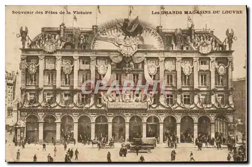 Cartes postales Souvenir des Fetes de la Victoire Les Grands Magasins du Louvre