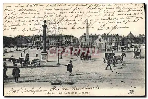 Cartes postales Paris La Place de la Concorde