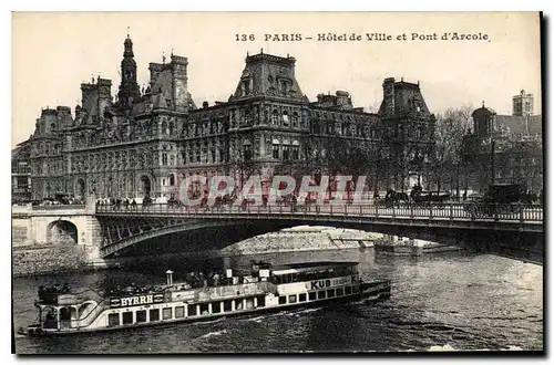 Ansichtskarte AK Paris Hotel de Ville et Pont d'Arcole