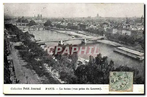 Ansichtskarte AK Paris La Seine vue prise du Louvre