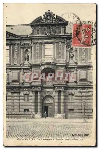 Cartes postales Paris Le Louvre Porte Jean Goujon