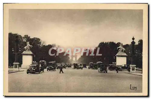 Cartes postales Paris Les Chevaux de Marly et les Champs Elysees