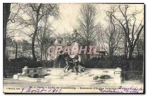 Ansichtskarte AK Paris Jardin du Luxembourg Monument d'Eugene Delacroix