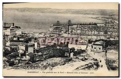 Ansichtskarte AK Marseille Vue generale vers le Port