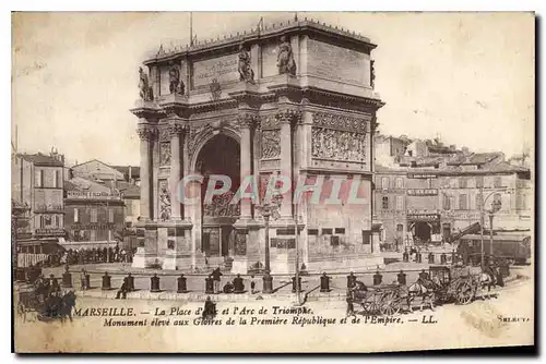 Ansichtskarte AK Marseille La Place l'Arc de Triomphe