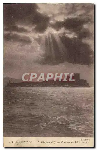 Cartes postales Marseille Chateau d'If Coucher de Soleil