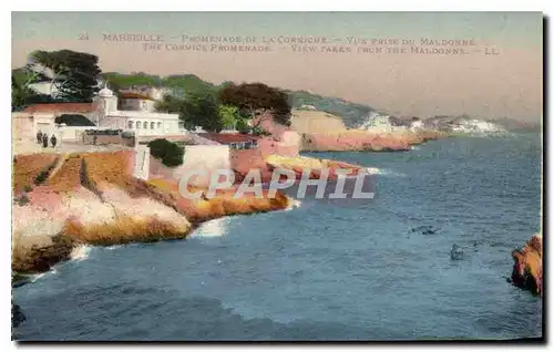 Cartes postales Marseille Promenad de la Corniche Vue prise de Maldonne