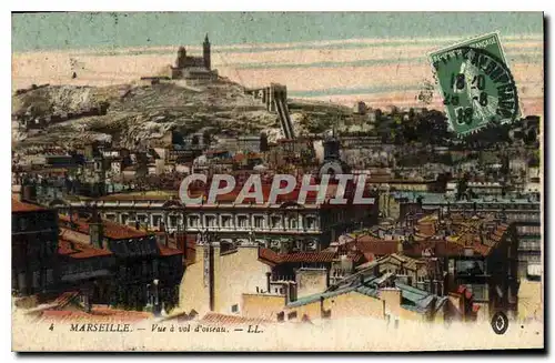 Cartes postales Marseille Vue a vol d'oiseau